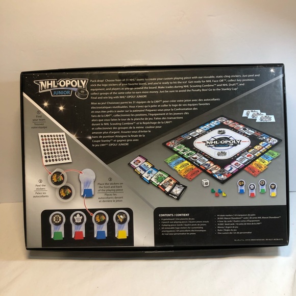 NHL-Opoly Junior Hockey Board Game Complete - Picture 12 of 15